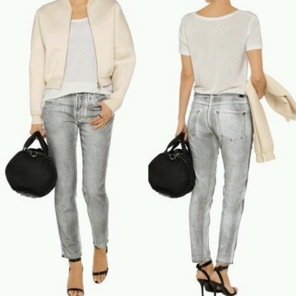 Vince Grey Bleached Acid Wash Skinny Jeans 26 Short - Picture 1 of 9